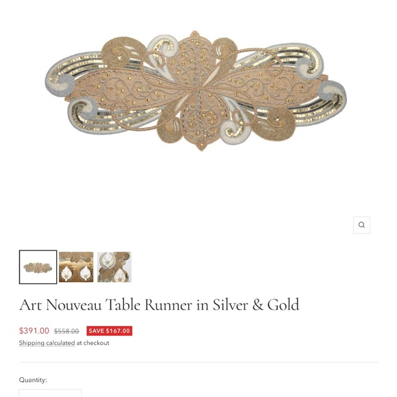 Kim Seybert Accents Kim Seybert Art Nouveau Beaded Runner Poshmark